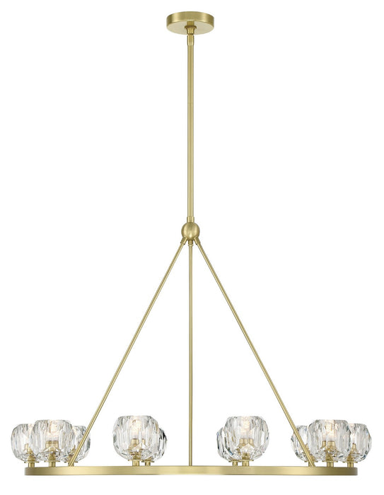 Crystorama ARA-10265-SB LED Chandelier, Soft Brass