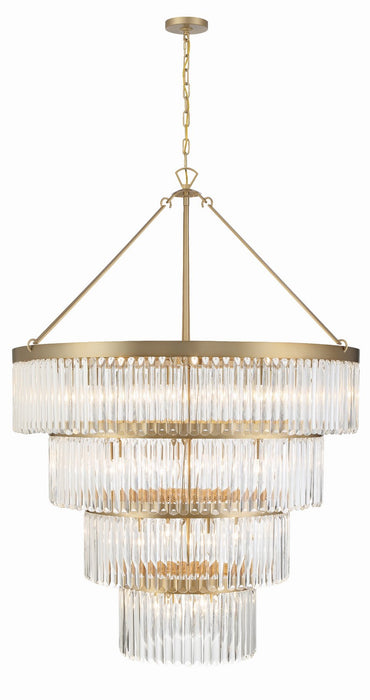 Crystorama EMO-5409-MG 22 Light Chandelier, Modern Gold