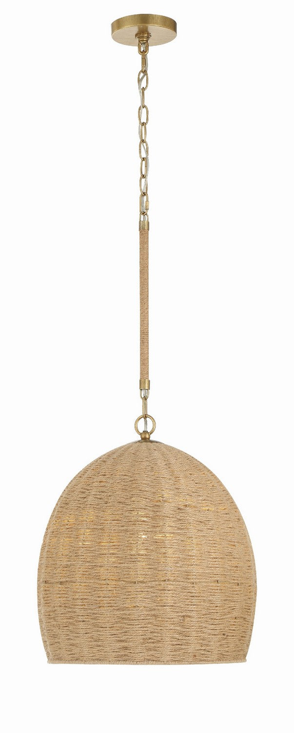 Crystorama JAC-10500-SG One Light Pendant, Soft Gold