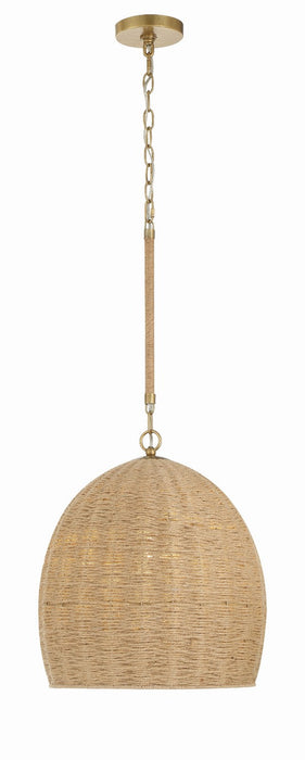 Crystorama JAC-10500-SG One Light Pendant, Soft Gold