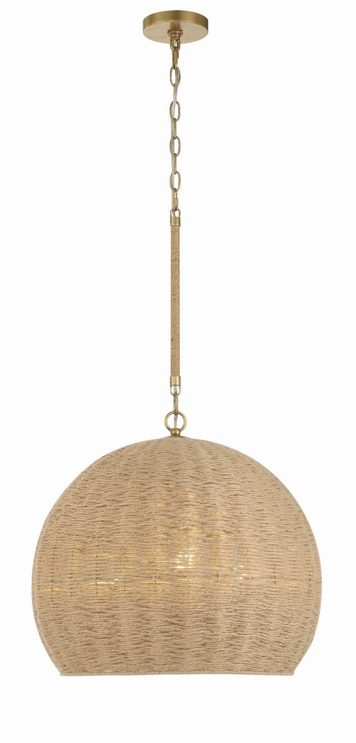 Crystorama JAC-10503-SG Three Light Pendant, Soft Gold