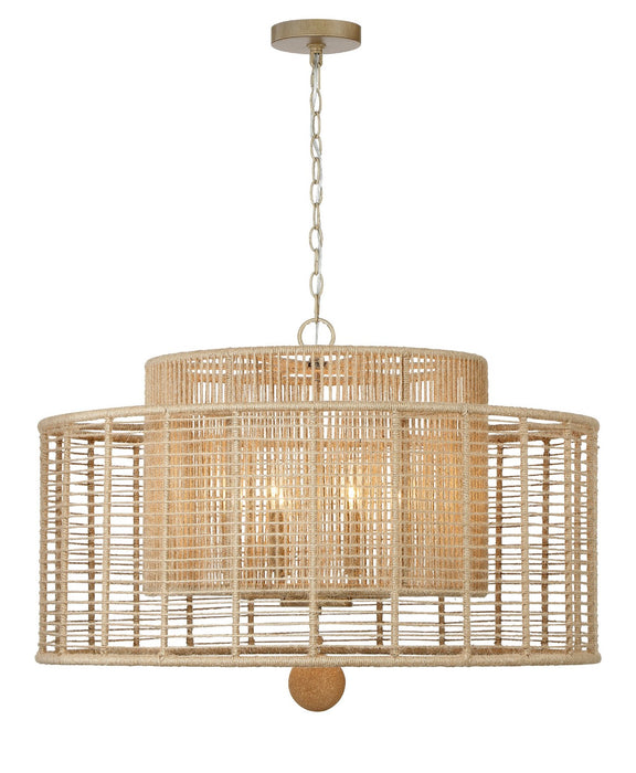Crystorama JAY-A5006-BS Eight Light Chandelier, Burnished Silver