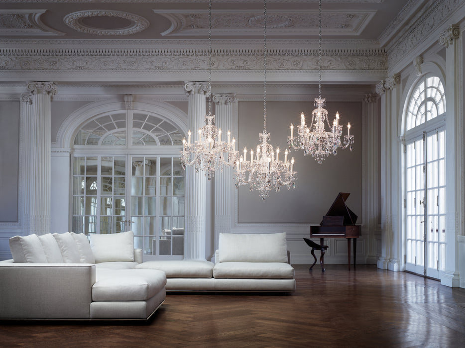 Schonbek 3601-40S 12 Light Chandelier, Silver