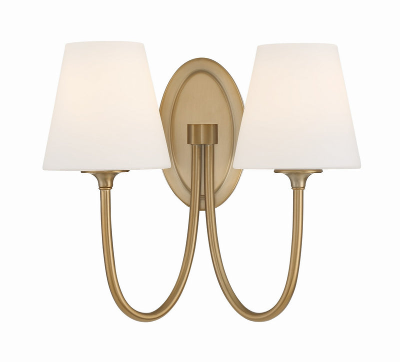 Crystorama JUN-10322-VG Two Light Wall Sconce, Vibrant Gold