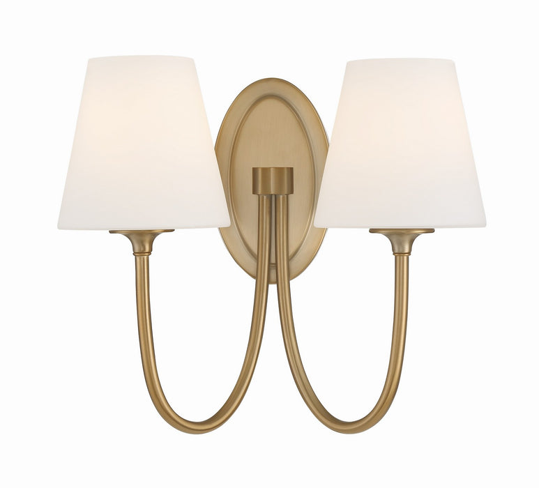 Crystorama JUN-10322-VG Two Light Wall Sconce, Vibrant Gold
