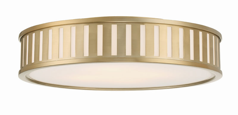Crystorama KEN-8305-VG Four Light Flush Mount, Vibrant Gold