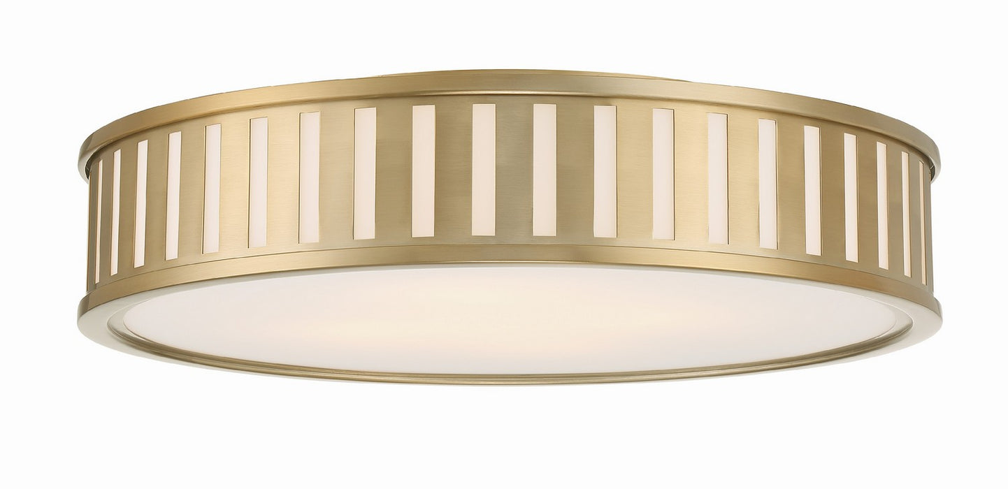 Crystorama KEN-8305-VG Four Light Flush Mount, Vibrant Gold