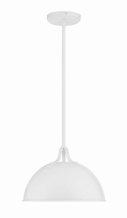 Crystorama SOT-18013-WH One Light Pendant, White