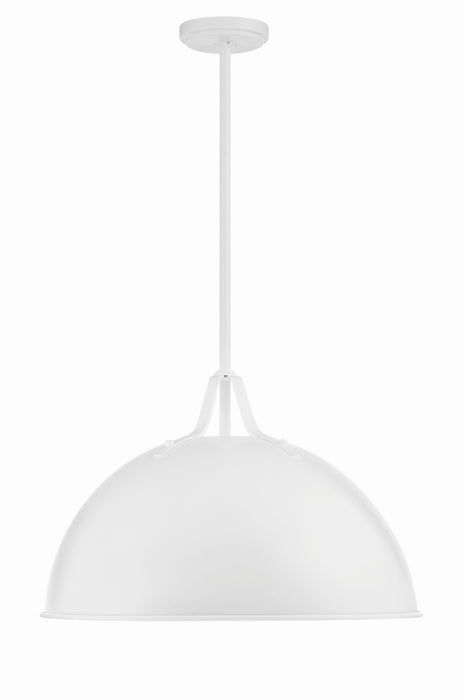 Crystorama SOT-18015-WH One Light Pendant, White