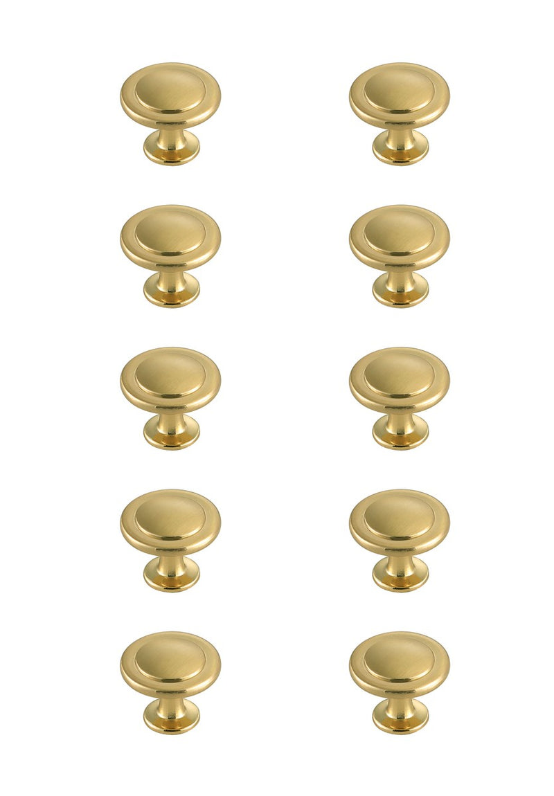 Elegant Lighting KB2005-GD-10PK Knob Multipack (Set of 10), Brushed Gold