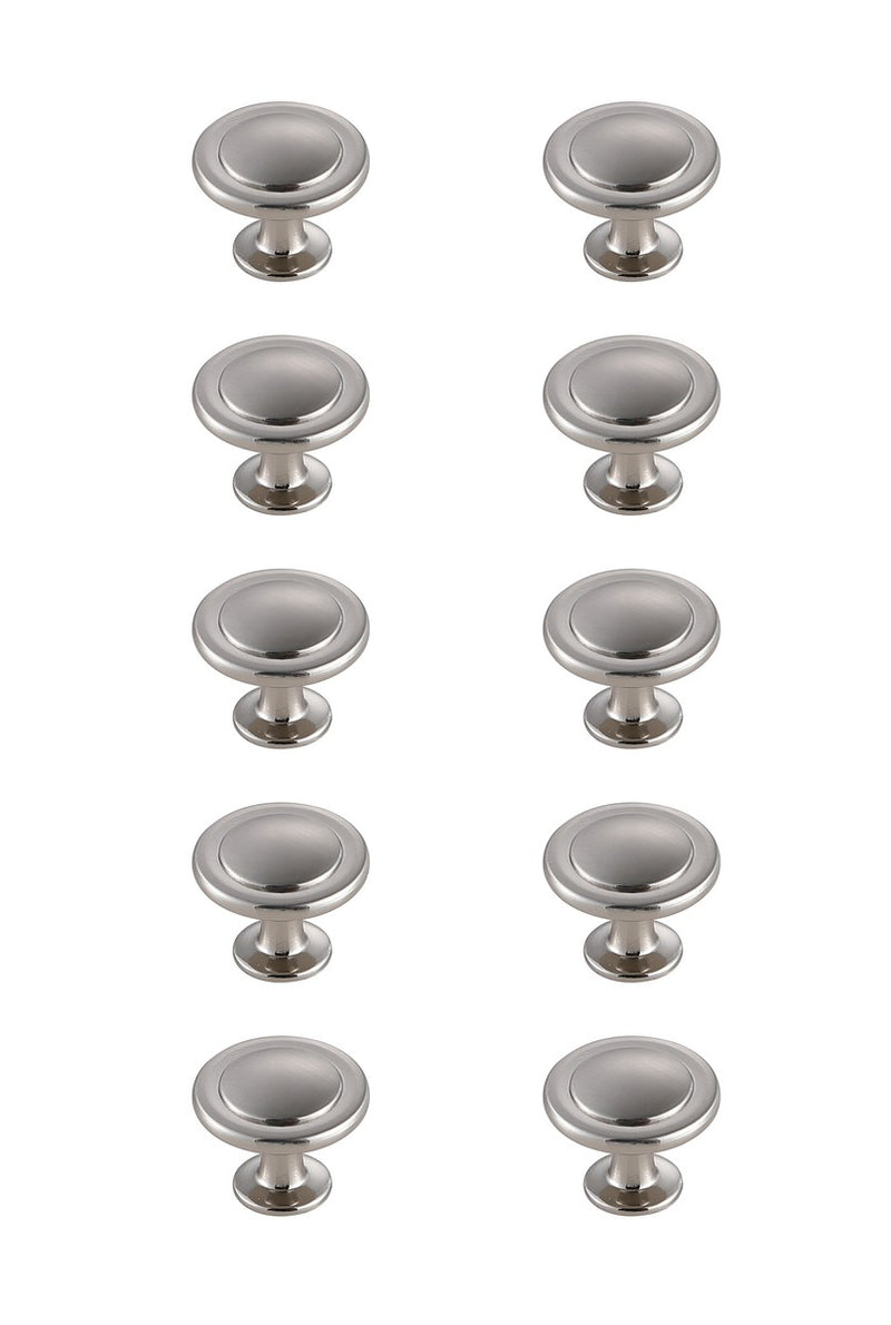 Elegant Lighting KB2005-NK-10PK Knob Multipack (Set of 10), Brushed Nickel
