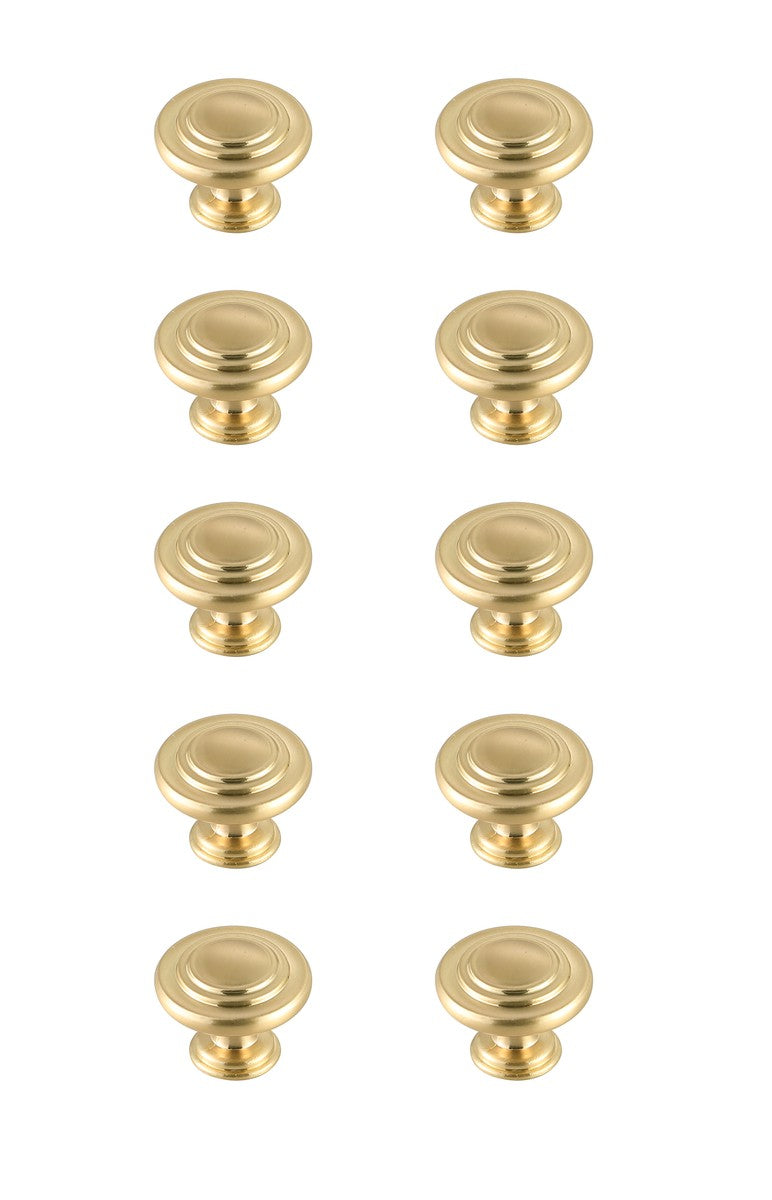 Elegant Lighting KB2006-GD-10PK Knob Multipack (Set of 10), Brushed Gold