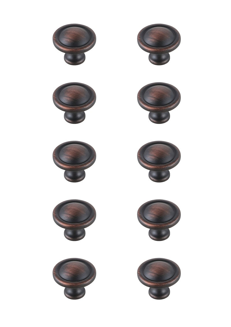 Elegant Lighting KB2007-ORB-10PK Knob Multipack (Set of 10), Oil-rubbed Bronze