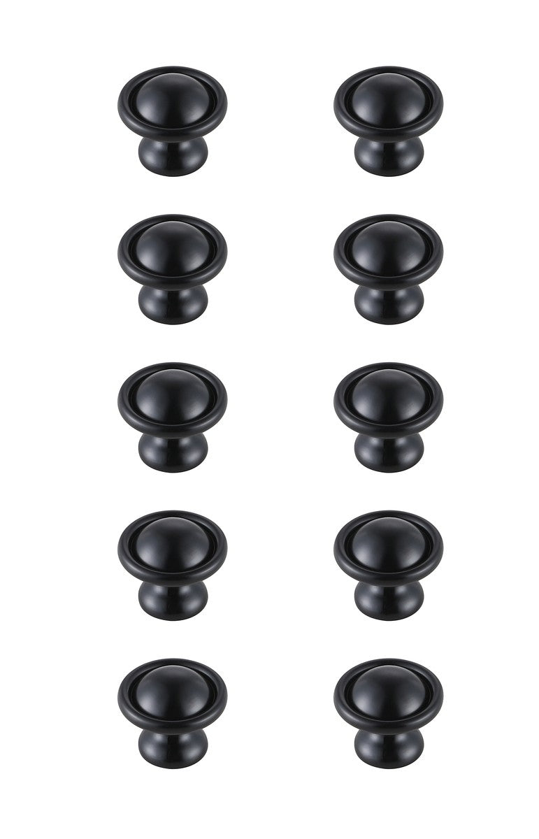 Elegant Lighting KB2008-MB-10PK Knob Multipack (Set of 10), Matte Black