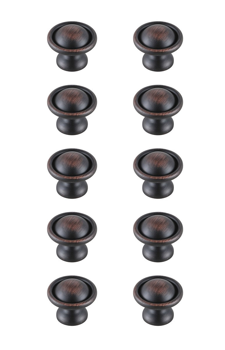 Elegant Lighting KB2008-ORB-10PK Knob Multipack (Set of 10), Oil-rubbed Bronze