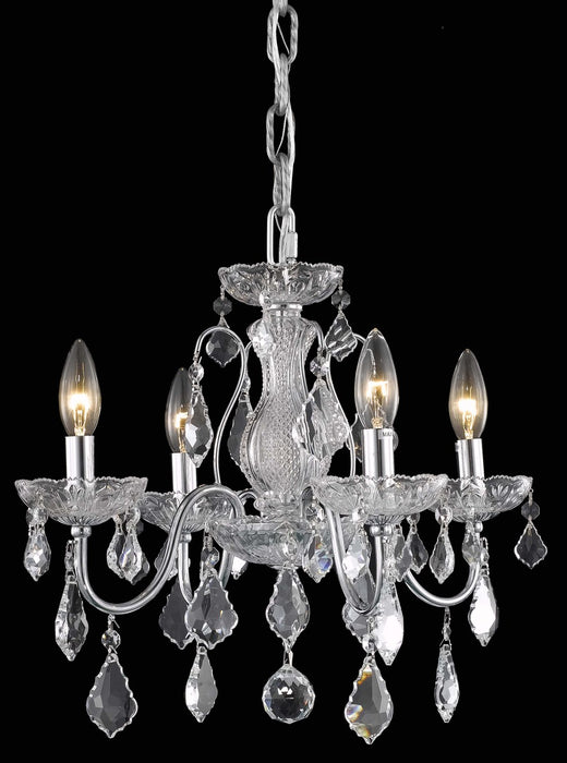 Elegant Lighting LD2015D17C Four Light Pendant, Chrome