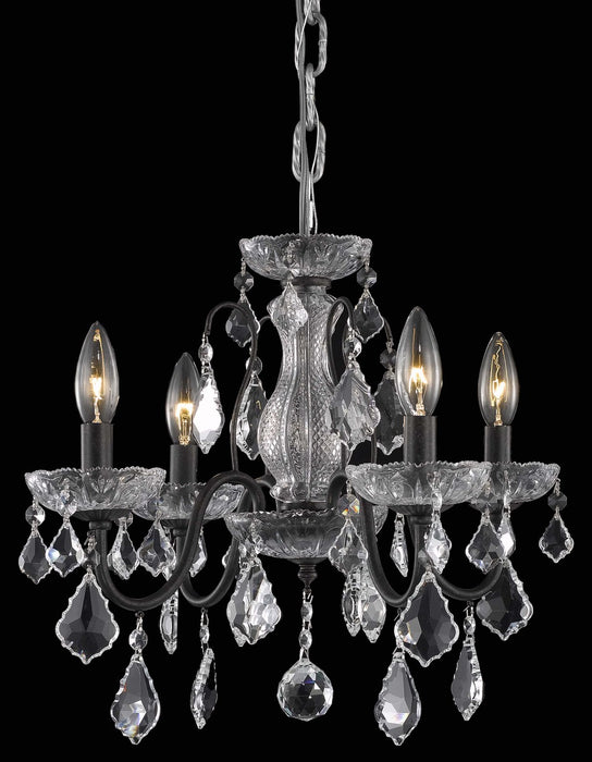 Elegant Lighting LD2015D17DB Four Light Pendant, Dark Bronze
