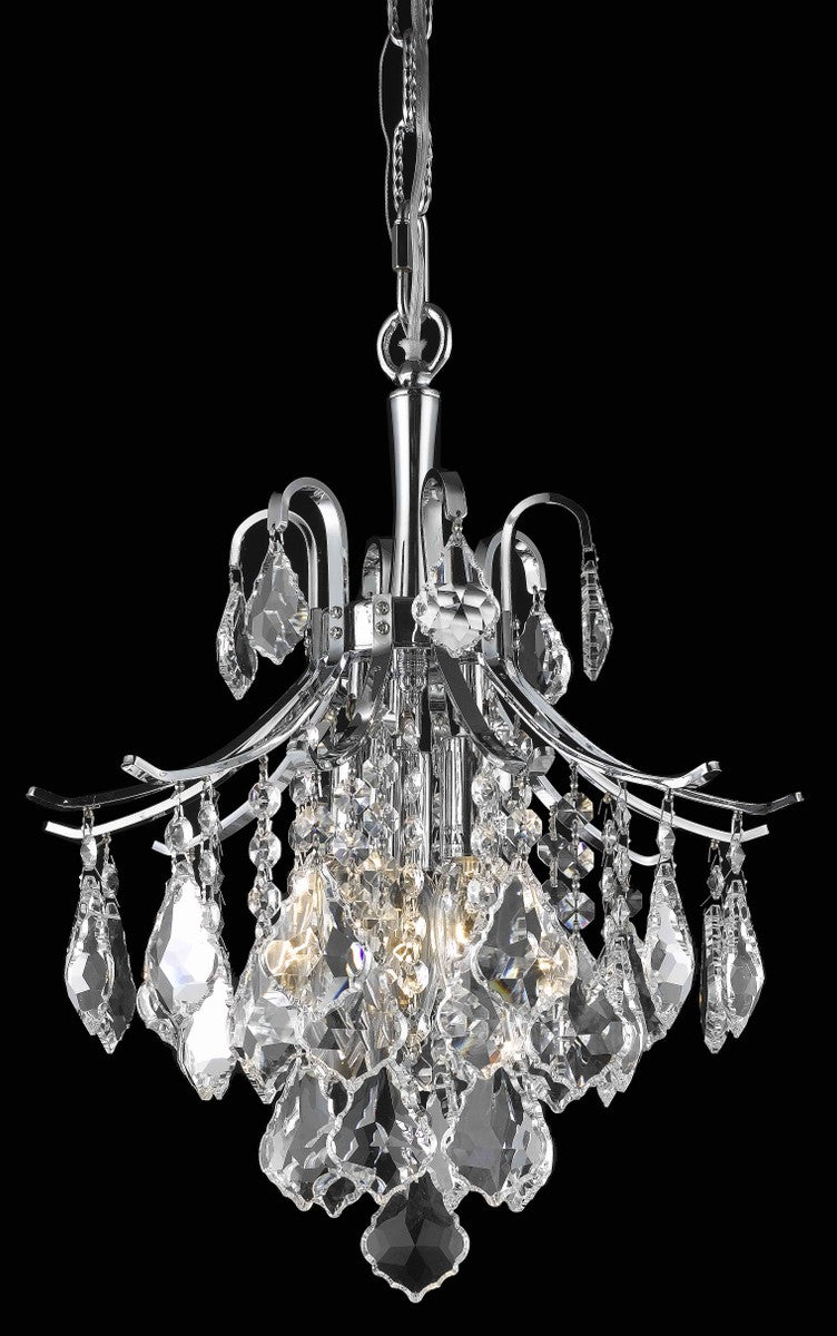 Elegant Lighting LD8100D12C Three Light Pendant, Chrome