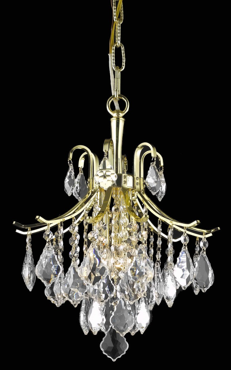 Elegant Lighting LD8100D12G Three Light Pendant, Gold