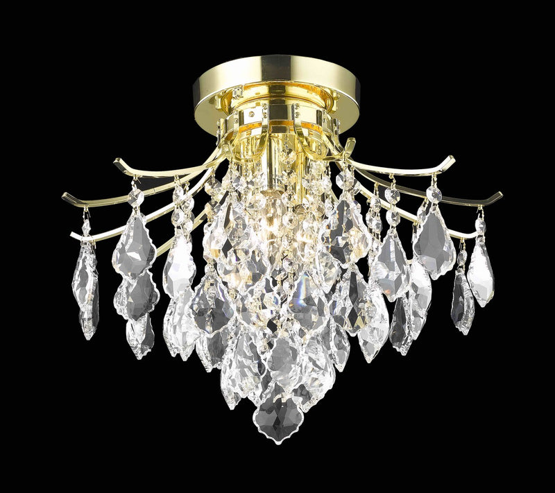 Elegant Lighting LD8100F16G Three Light Flush Mount, Gold