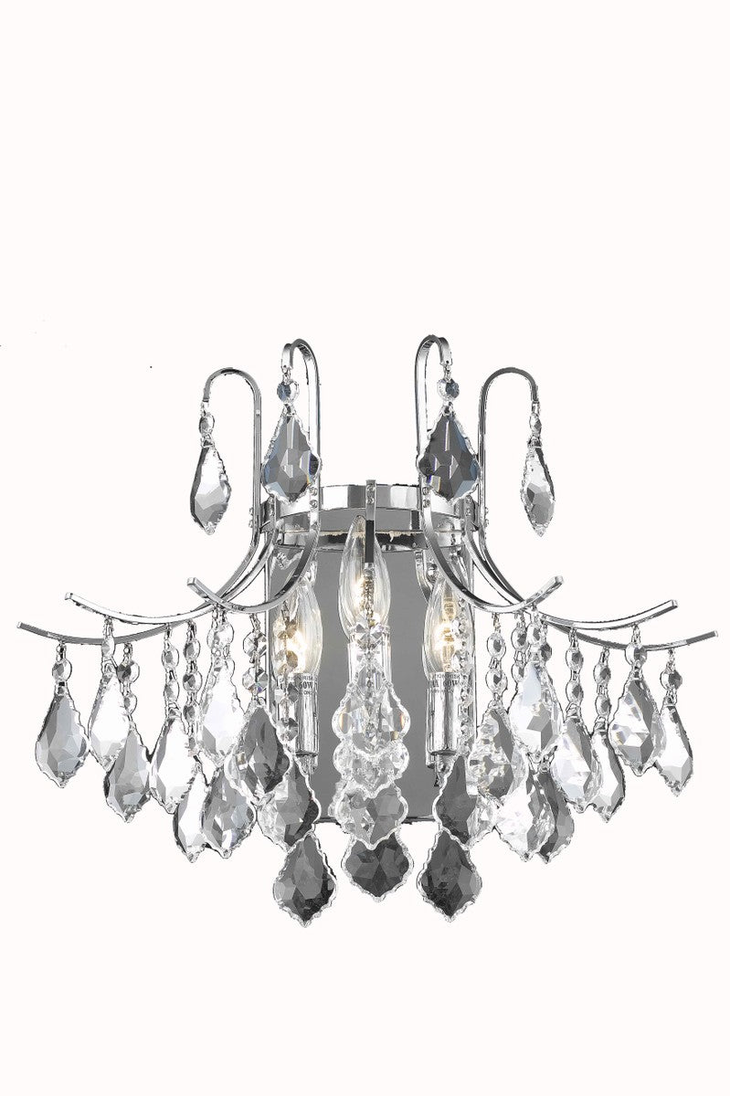 Elegant Lighting LD8100W16C Three Light Wall Sconce, Chrome