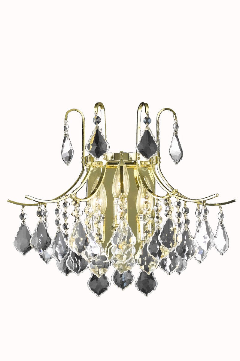 Elegant Lighting LD8100W16G Three Light Wall Sconce, Gold