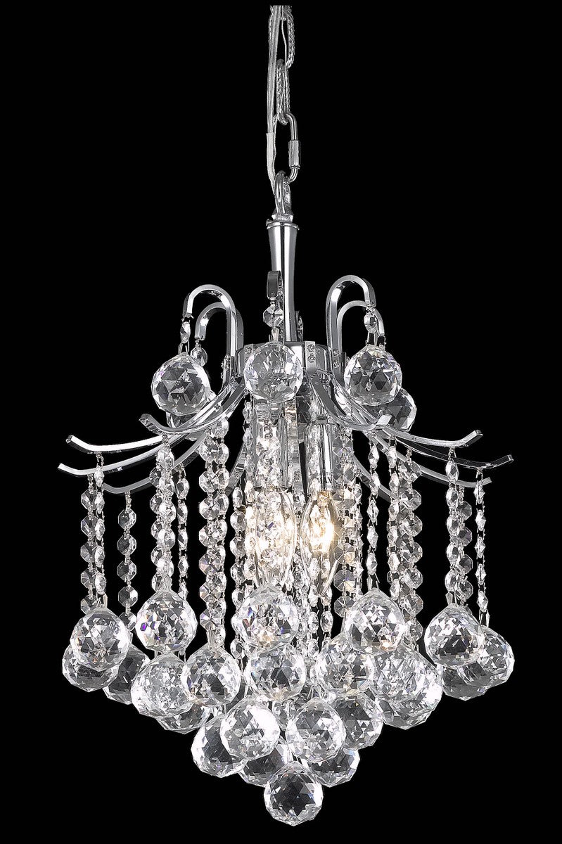 Elegant Lighting LD8200D12C Three Light Pendant, Chrome