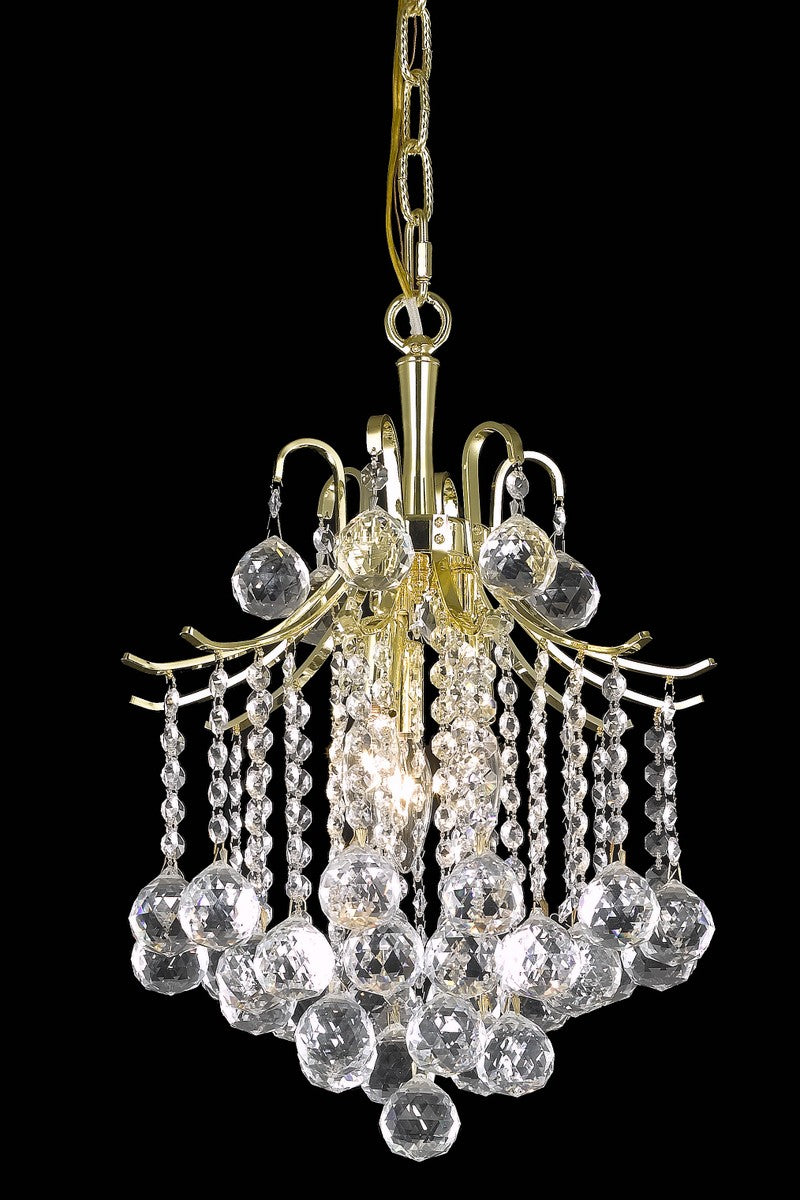 Elegant Lighting LD8200D12G Three Light Pendant, Gold