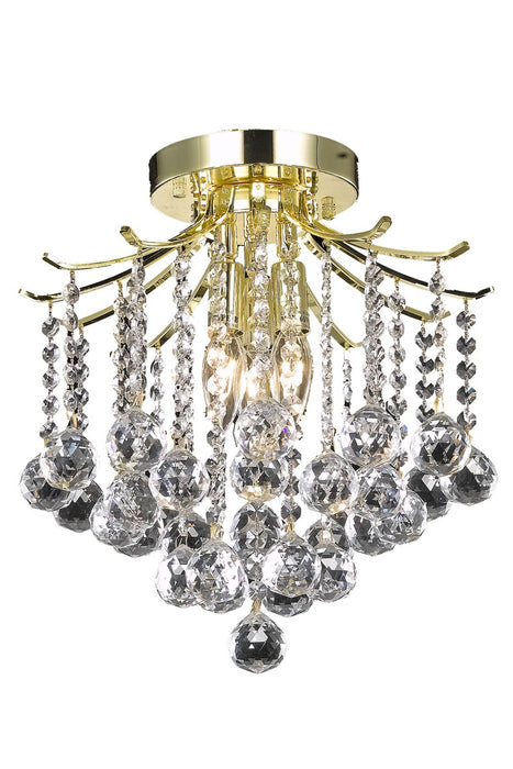 Elegant Lighting LD8200F12G Three Light Flush Mount, Gold