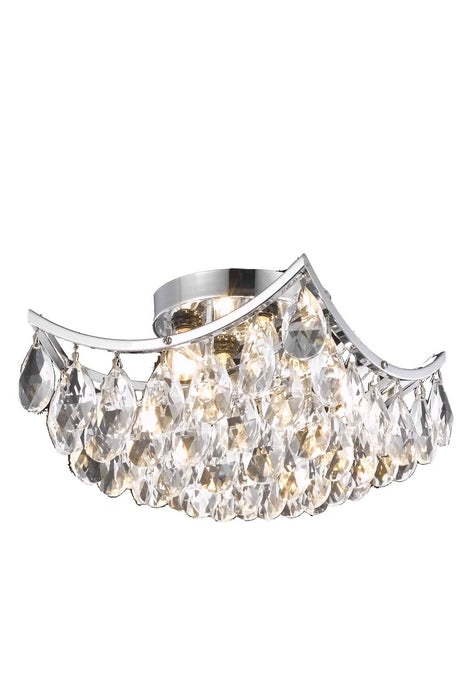 Elegant Lighting LD9800F12C(872) Four Light Flush Mount, Chrome