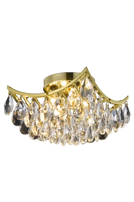 Elegant Lighting LD9800F12G(872) Four Light Flush Mount, Gold