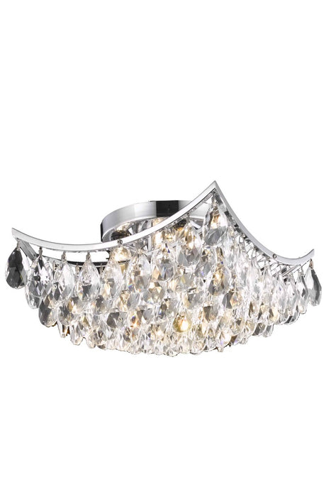 Elegant Lighting LD9800F14C(872) Four Light Flush Mount, Chrome