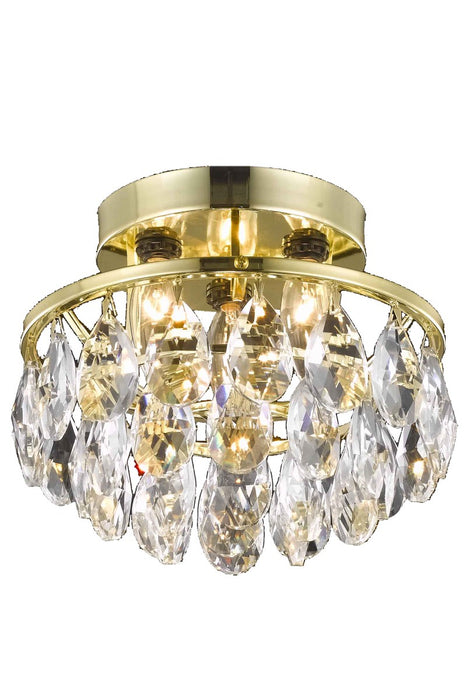 Elegant Lighting LD9805F10G(872) Three Light Flush Mount, Gold
