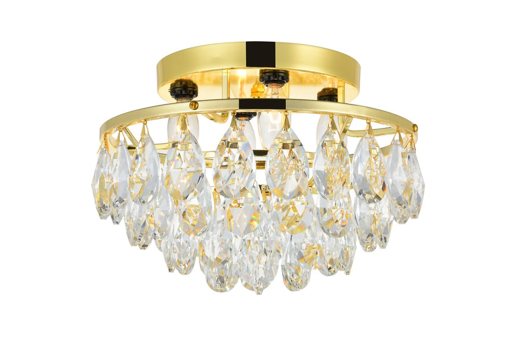 Elegant Lighting LD9805F14G(872) Four Light Flush Mount, Gold