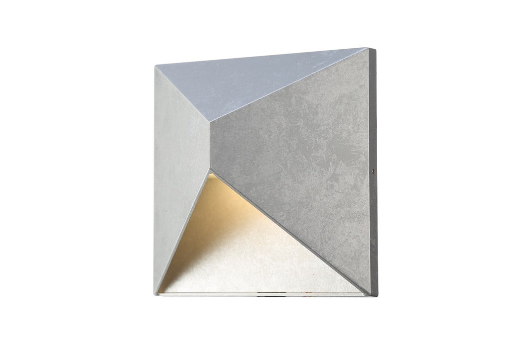 Elegant Lighting LDOD1100 LED Outdoor Wall Lamp, Silver
