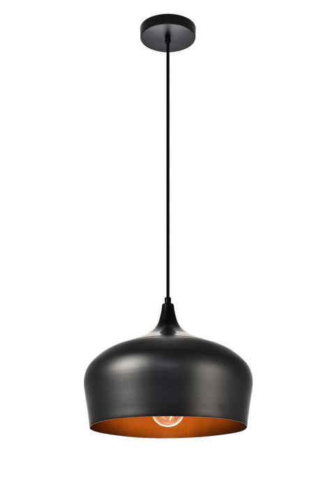 Elegant Lighting LDPD2003 One Light Pendant, Black