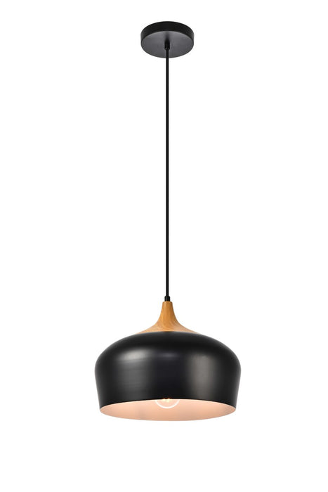Elegant Lighting LDPD2005 One Light Pendant, Black
