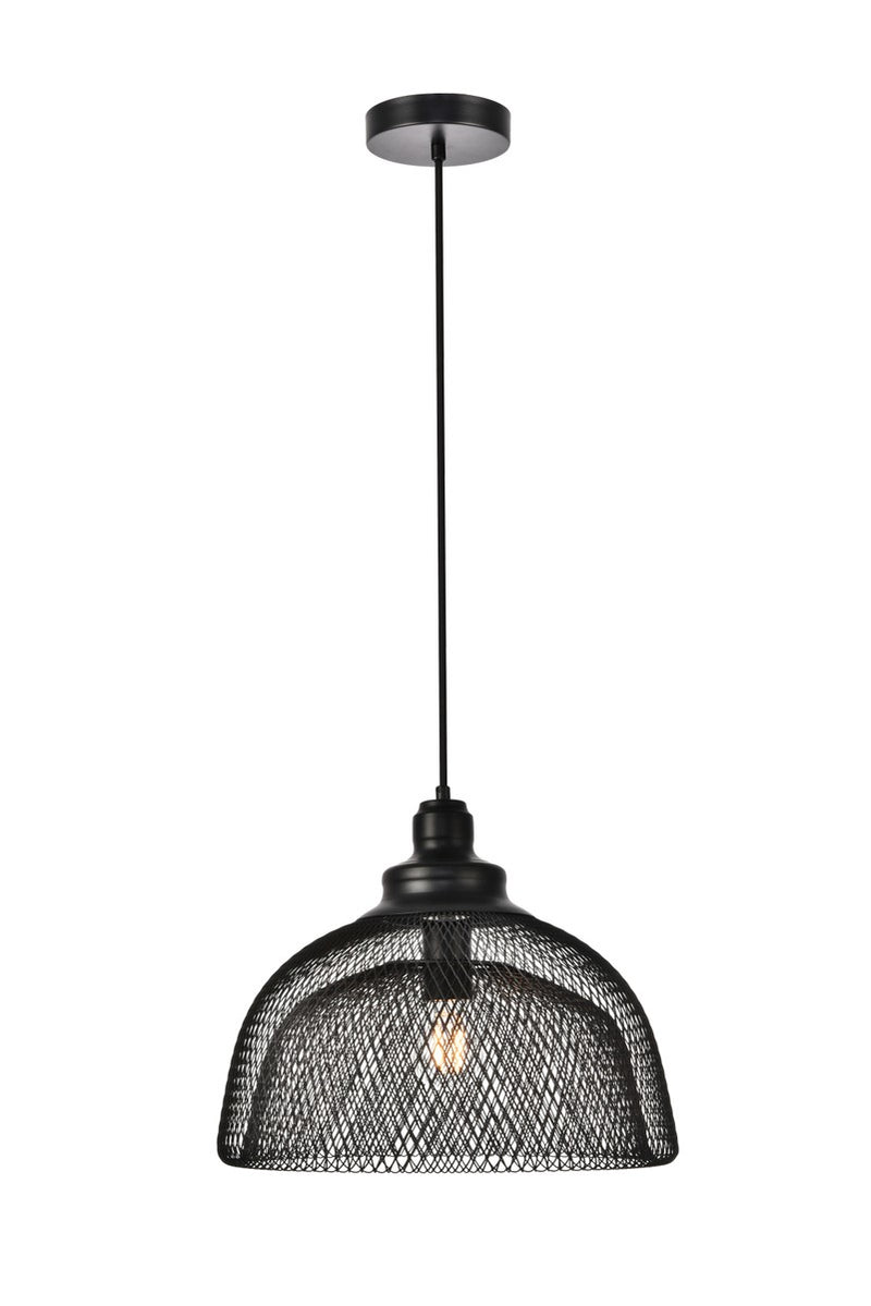 Elegant Lighting LDPD2032 One Light Pendant, Black