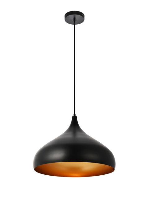 Elegant Lighting LDPD2045 One Light Pendant, Black