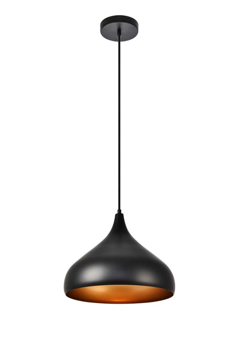 Elegant Lighting LDPD2046 One Light Pendant, Black