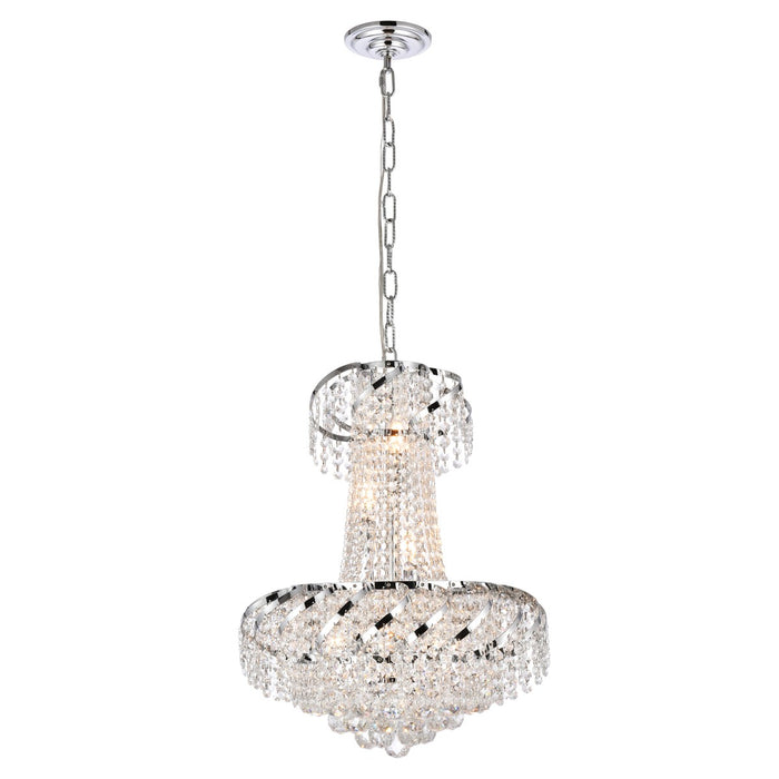 Elegant Lighting VECA1D18C/RC Six Light Pendant, Chrome