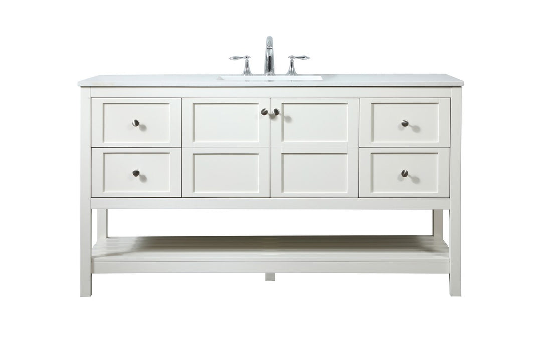 Elegant Lighting VF16460WH Vanity Sink Set, White