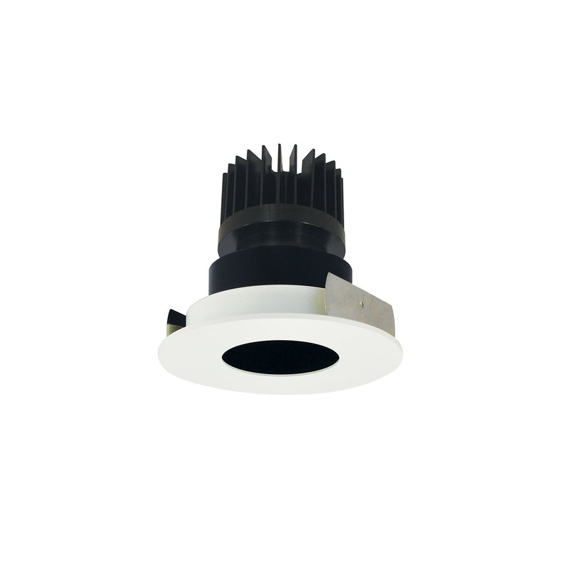 Nora Lighting NIO-4RPH27XBMPW/HL Pinhole Non-Adjustable Trim, Black Pinhole / Matte Powder White Flange
