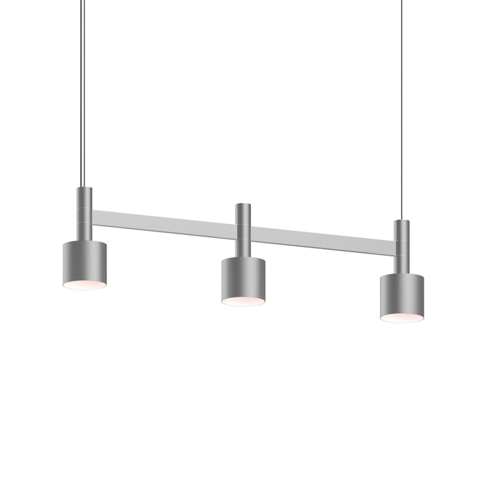 Sonneman 1783.16-CYL LED Linear Pendant, Bright Satin Aluminum