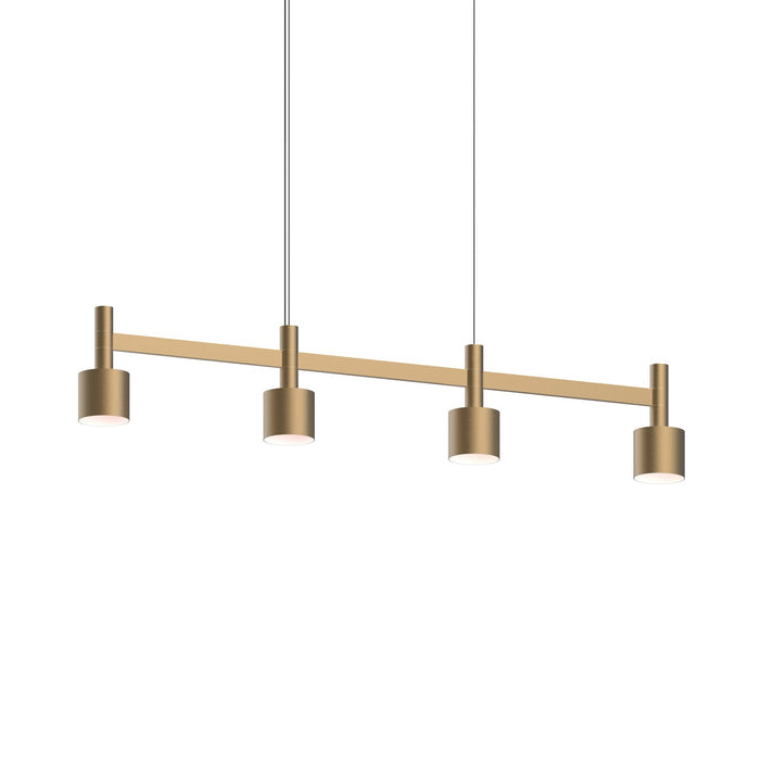 Sonneman 1784.14-CYL LED Linear Pendant, Brass Finish