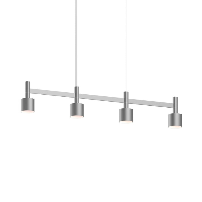 Sonneman 1784.16-CYL LED Linear Pendant, Bright Satin Aluminum