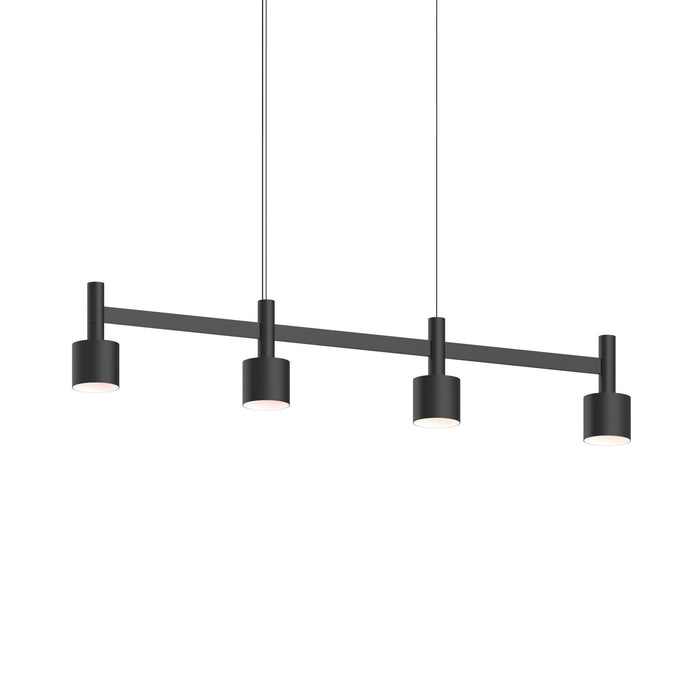 Sonneman 1784.25-CYL LED Linear Pendant, Satin Black
