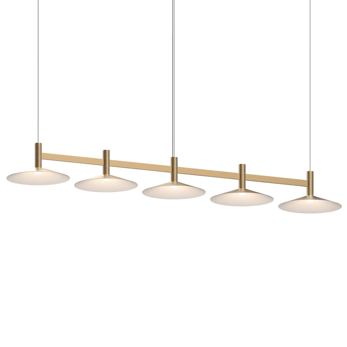 Sonneman 1785.14-CON LED Linear Pendant, Brass Finish