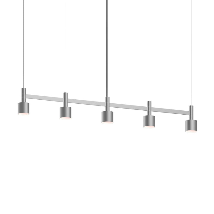Sonneman 1785.16-CYL LED Linear Pendant, Bright Satin Aluminum