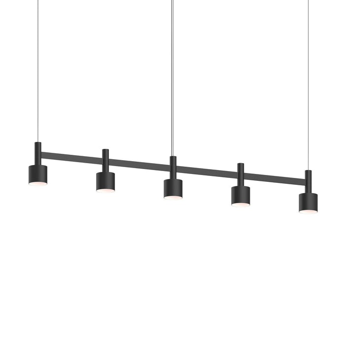 Sonneman 1785.25-CYL LED Linear Pendant, Satin Black